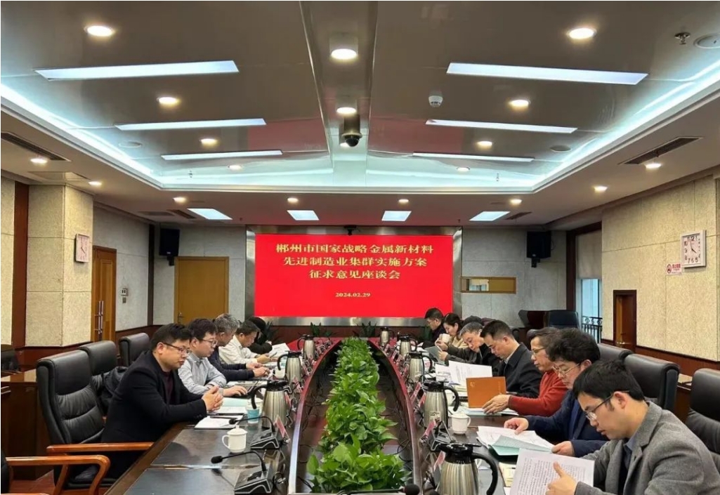 開門納諫聽諍言 集思廣益促創(chuàng)建 中國高新院參加郴州市國家戰(zhàn)略金屬新材料先